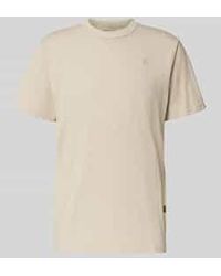 G-Star - T-Shirt Met Labelstitching En Ronde Hals - Lyst