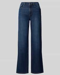 Tom Tailor - Relaxed Fit Wide Leg Jeans Van Katoenmix Met Contrasterende Stiksels - Lyst