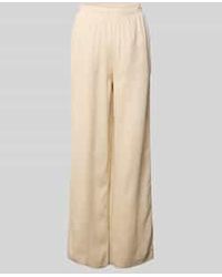 Y.A.S - Linnen Broek Met Elastische Band - Lyst