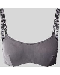 Calvin Klein - Bikini-Oberteil mit breiten Label-Trägern - Lyst