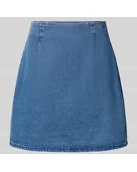 EDITED - Jeansrok Met Bandplooien - Lyst