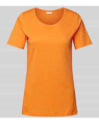 S.oliver - T-Shirt im unifarbenen Design - Lyst