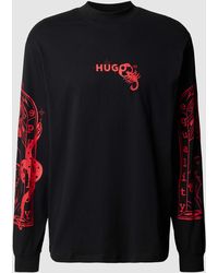 HUGO - Sweatshirt Met Motiefprints - Lyst