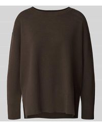 Comma, - Strickpullover aus Viskose-Mix mit Rundhalsausschnitt - Lyst