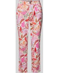 Gardeur - Slim Fit Hose mit floralem Allover-Print Modell 'ZURI' - Lyst