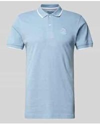 Blend - Regular Fit Poloshirt Met Ribboorden - Lyst