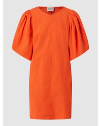 Just Female Kleid aus Seersucker Modell 'Brisk' - Orange