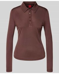 HUGO - Slim Fit Langarmshirt aus reiner Viskose Modell 'DAROSEVIL' - Lyst