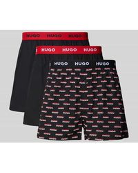 HUGO - Boxershorts mit elastischem Logo-Bund im 3er-Pack - Lyst