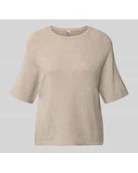 Pieces - Regular Fit Gebreid Shirt Met Korte Raglanmouw Model 'Bree' - Lyst