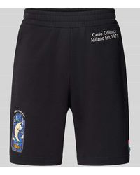 carlo colucci - Sweatshorts mit Label-Print - Lyst