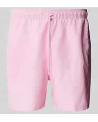 Tommy Hilfiger - Regular Fit Korte Zwembroek Met Labelstitching - Lyst