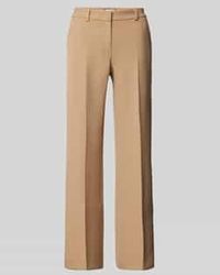 Seductive - Straight Leg Stoffen Broek Met Persplooien, Model 'Luca' - Lyst