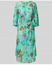 Milano Italy - Midi-jurk Met Tailleband - Lyst
