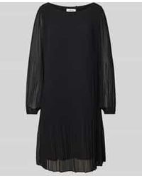 S.oliver - Soepele Jurk Met Lange Mouwen Van Geplooid Chiffon - Lyst