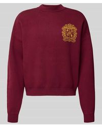 Prohibited - Strickpullover mit Emblem und Rundhalsausschnitt - Lyst