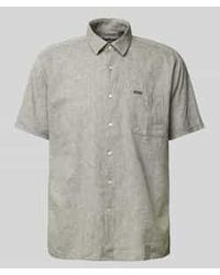 Barbour - Regular Fit Linnen Overhemd Met Borstzak - Lyst