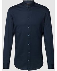 Emporio Armani - Regular Fit Freizeithemd mit Stehkragen - Lyst