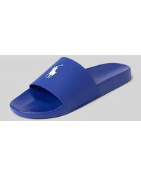 Polo Ralph Lauren - Slides mit Logo-Print - Lyst