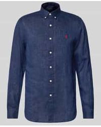 Polo Ralph Lauren - Slim Fit Linnen Overhemd Met Logostitching - Lyst