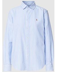 Polo Ralph Lauren - Hemdbluse mit Logo-Stitching Modell 'Kendal' - Lyst