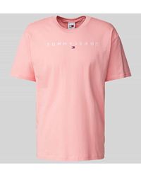 Tommy Hilfiger - Regular Fit T-Shirt mit Label-Stitching - Lyst