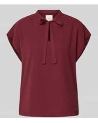 Calvin Klein - Regular Fit Blouse Met Druppelvormige Hals, Model 'Tie' - Lyst