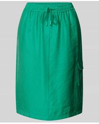 Comma, - Knielanger Rock in unifarbenem Design - Lyst