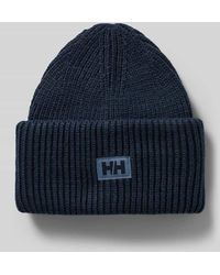 Helly Hansen - Beanie in Strick-Optik mit Logo-Patch - Lyst