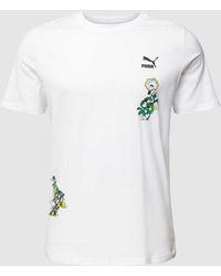 PUMA - T-Shirt mit Label-Print Modell 'CLASSICS' - Lyst