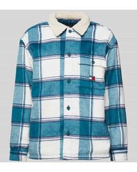 Tommy Hilfiger - Regular Fit Hemdjacke Mit Knopfleiste Modell 'Check Sherpa' - Lyst