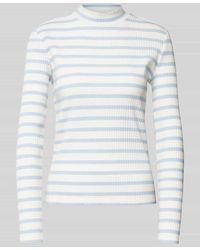 S.oliver - Shaped Fit Langarmshirt Mit Baumwoll-Anteil - Lyst