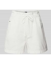 Tommy Hilfiger - Regular Fit Paperbag-Shorts aus Baumwoll-Leinen-Mix - Lyst