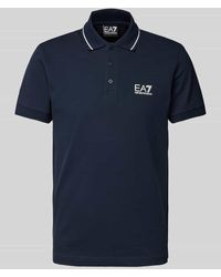 EA7 - Slim Fit Poloshirt Mit Label-Print Modell 'Train Core' - Lyst