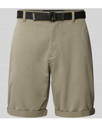 Tom Tailor - Regular Fit Chinoshorts mit Gürtel - Lyst