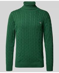 GANT - Strickpullover mit gerippten Abschlüssen - Lyst