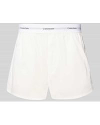 Calvin Klein - Relaxed Fit Pyjama-Shorts mit elastischem Label-Bund - Lyst