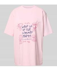 Oh April - Oversized T-Shirt mit Rundhalsausschnitt Modell 'Summer Party' - Lyst