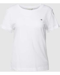 GANT - T-Shirt mit Label-Stitching Modell 'SHIELD' - Lyst