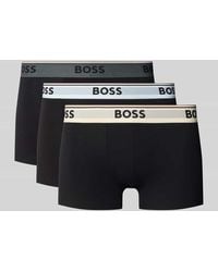 BOSS - Regular Fit Trunks aus Baumwoll-Mix im 3er-Pack - Lyst