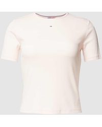 Tommy Hilfiger - PLUS SIZE T-Shirt mit Label-Stitching - Lyst