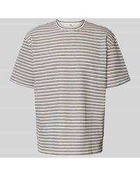Redefined Rebel - T-Shirt mit geripptem Rundhalsausschnitt Modell 'APOLLO' - Lyst