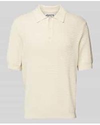 JAKE*S STUDIO MEN - Poloshirt Van Viscosemix Met Structuurmotief - Lyst