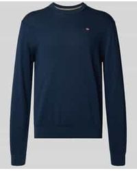 Napapijri - Regular Fit Shirt Met Lange Mouwen En Logostitching, Model 'Droz' - Lyst