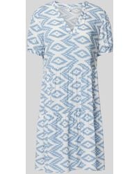 ONLY - Knielanges Kleid mit V-Ausschnitt Modell 'NOVA LIFE' - Lyst