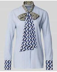 Herzen's - Regular Fit Zijden Blouse Met Strikdetail - Lyst