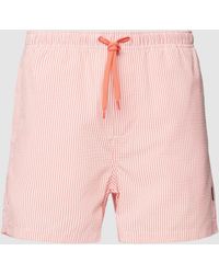 Only & Sons Badehose mit Streifenmuster Modell 'TED' - Pink