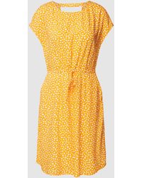 Tom Tailor Denim - Mini-jurk Van Viscose Met Bloemenmotief - Lyst