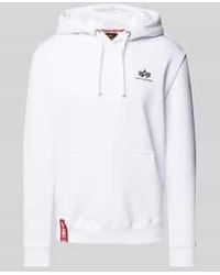 Alpha Industries - Hoodie Met Labelprint - Lyst
