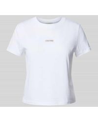 Calvin Klein - Regular Fit T-Shirt mit Label-Patch - Lyst